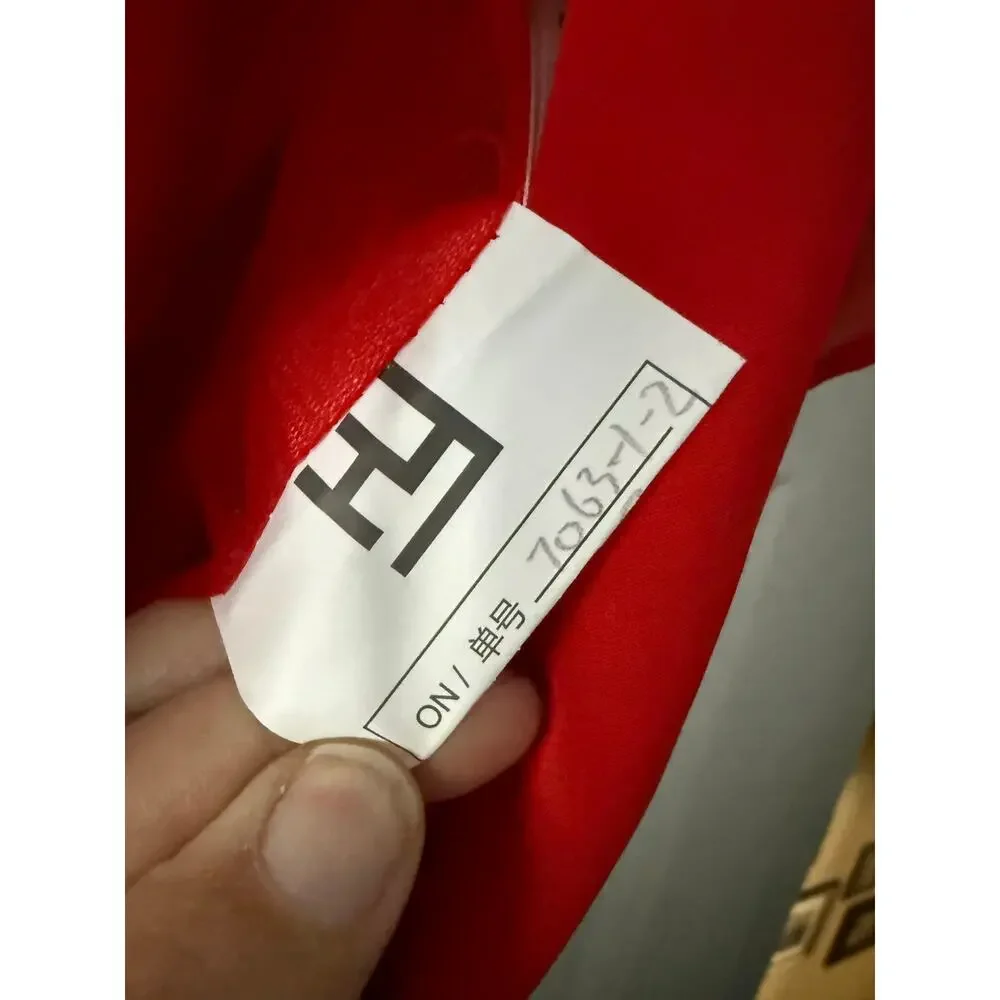 Long Red Dress Bridgerton Inspired Size 12 NWT - Picture 6 of 8